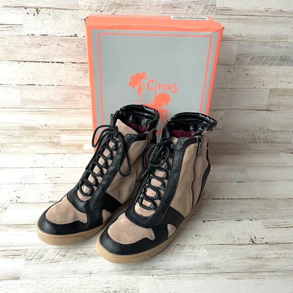 Sam Edelman Circus Waverly TAN SUEDE LEATHER BOOTS Bootie SZ 11